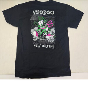 Voodoo Doll New Orleans NOLA T Shirt Mens Medium Black 2 Sided Graphic